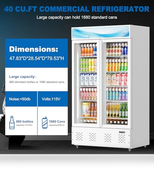 Commercial Beverage Refrigerator with Glass Door — Drink Coolers, ECEVT