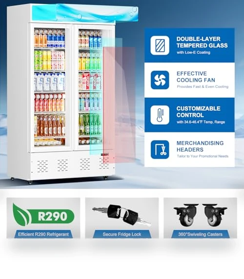 Commercial Beverage Refrigerator with Glass Door — Drink Coolers, ECEVT