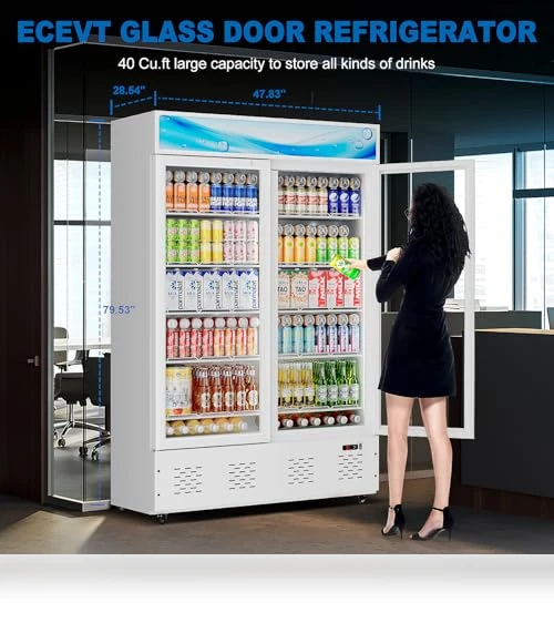 Commercial Beverage Refrigerator with Glass Door — Drink Coolers, ECEVT