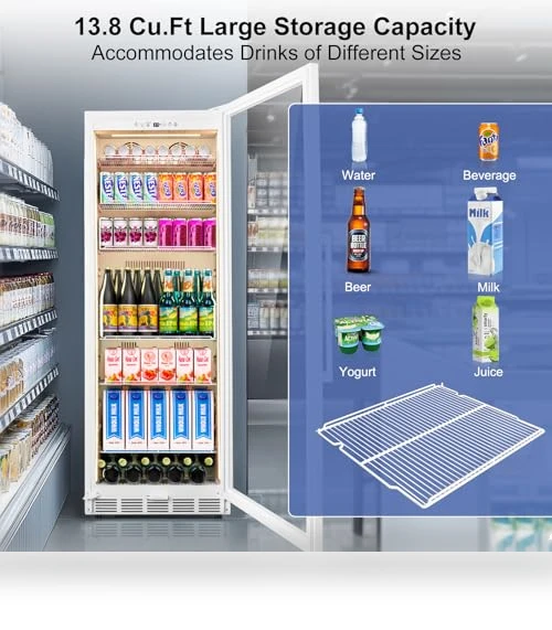 Commercial Display Refrigerator with Glass Door — Drink Coolers