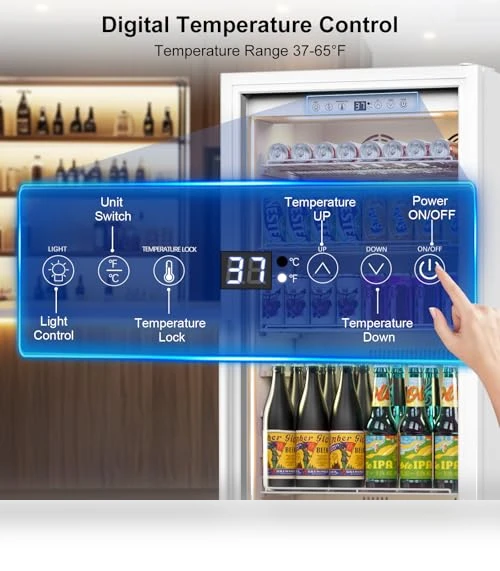 Commercial Display Refrigerator with Glass Door — Drink Coolers