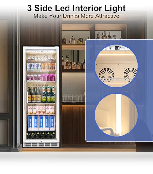 Commercial Display Refrigerator with Glass Door — Drink Coolers