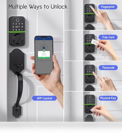 Deadbolt Smart Lock with Handle Set — Padlocks & Hasps, WiseGear