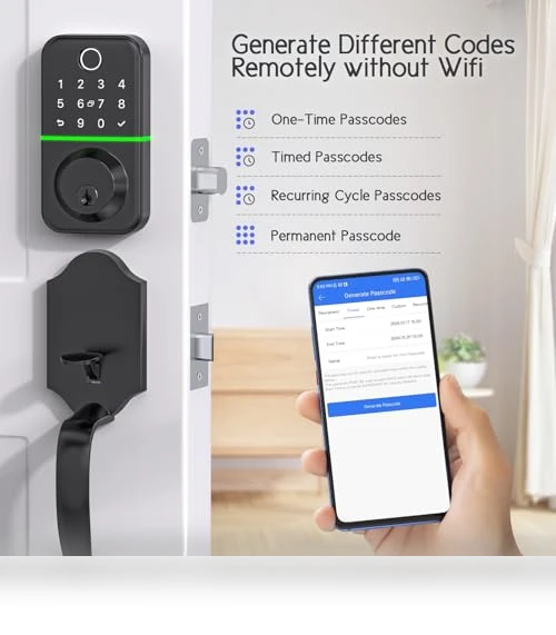 Deadbolt Smart Lock with Handle Set — Padlocks & Hasps, WiseGear