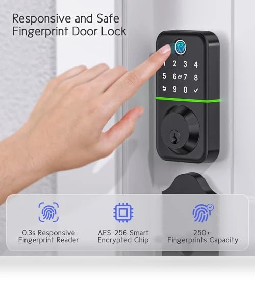 Deadbolt Smart Lock with Handle Set — Padlocks & Hasps, WiseGear