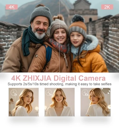 Digital Camera with 128GB Card — Compact Digital Cameras, ZHIXJIA