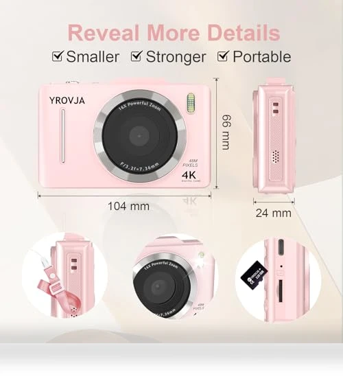 Digital Camera with 128GB Card — Compact Digital Cameras, ZHIXJIA