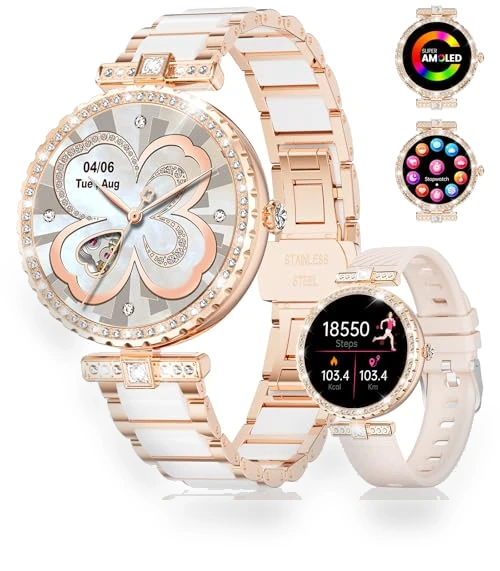 Elegant AMOLED Smartwatch for Women — Smartwatches, ESFOE