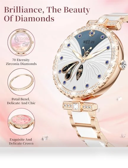 Elegant AMOLED Smartwatch for Women — Smartwatches, ESFOE