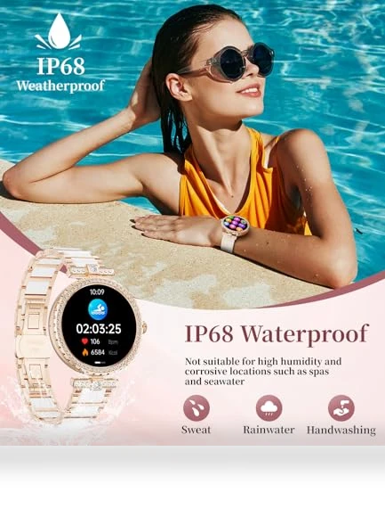 Elegant AMOLED Smartwatch for Women — Smartwatches, ESFOE