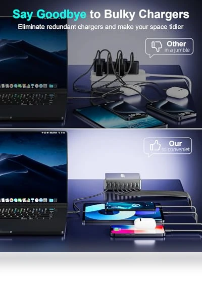 Fast USB C GAN Charger Block 8 Port Charging Station — Chargers, Shenzhen Jiuzhou Amazon Industrial Co. Ltd
