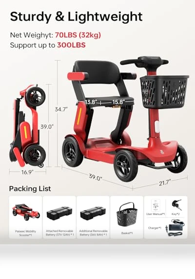 Folding Mobility Scooter — Push Scooters, PAISEEC