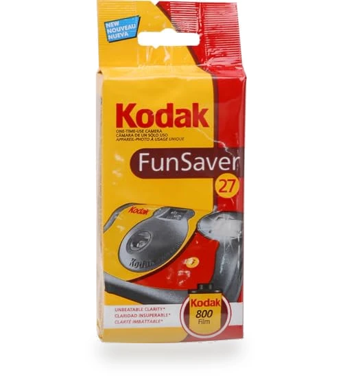 Fun Saver 35mm One-Time-Use Disposable Camera with Flash — Single-Use, KODAK