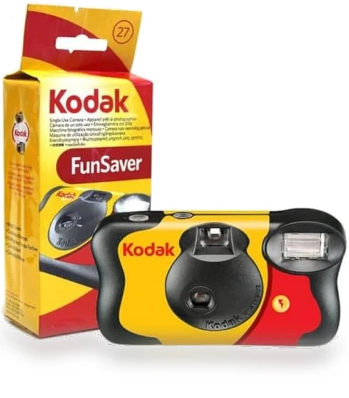 Fun Saver 35mm One-Time-Use Disposable Camera with Flash — Single-Use, KODAK
