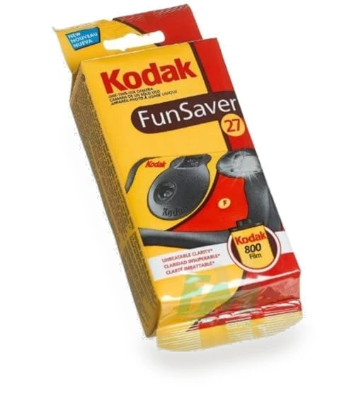 Fun Saver 35mm One-Time-Use Disposable Camera with Flash — Single-Use, KODAK