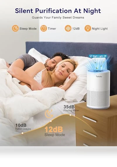 H13 True HEPA Air Filter Portable Air Purifier — Activated Carbon Air Purifiers, Tailulu