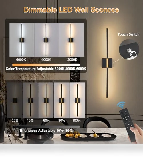 LED Wall Sconces Set of 2 — Wall Lighting, ZEBALINE