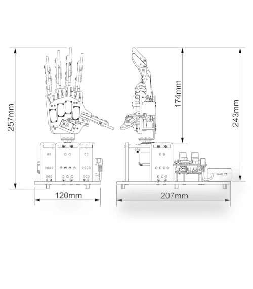 Open Source AI Bionic Robotic Hand — Robotic Enhancements, Hiwonder