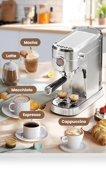 Professional Espresso Maker with Milk Frother — Coffee & Espresso Combos, Gevi