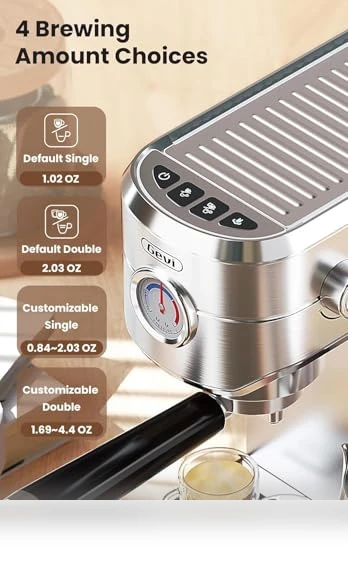 Professional Espresso Maker with Milk Frother — Coffee & Espresso Combos, Gevi