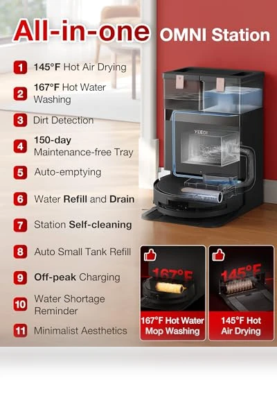 Robot Vacuum and Mop — Smart Cleaning Robots, YEEDI