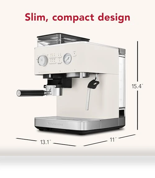 Semi Automatic Espresso Machine with Burr Grinder — Electric Coffee Grinders, KitchenAid
