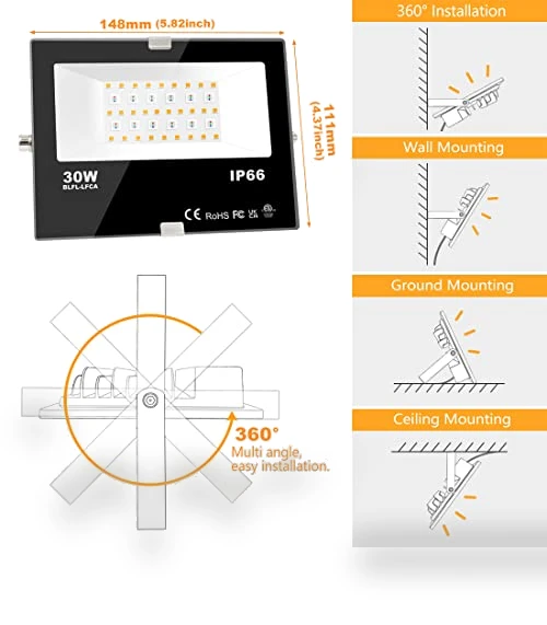 Smart LED Flood Light — Outdoor Security & Flood Lighting, MELPO