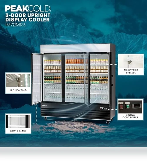 Upright Display Cooler - Merchandiser Refrigerator — Drink Coolers, PEAKCOLD