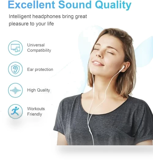 USB C Headphones Wired — In-Ear Headphones, Toperson