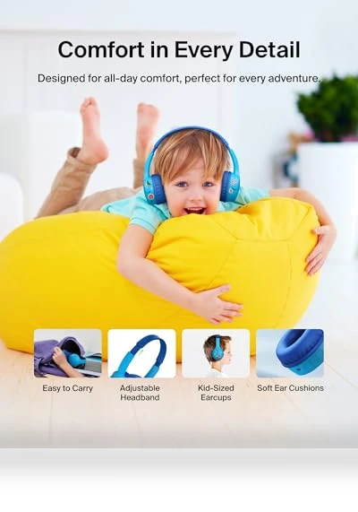Wireless Bluetooth Kids Headphones — In-Ear Headphones, Belkin