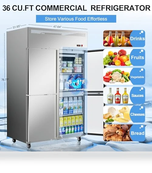 4 Door Commercial Refrigerator — Mini Fridges, ECEVT