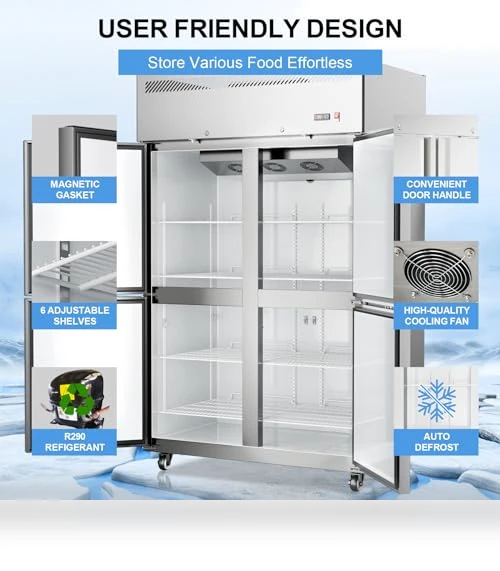 4 Door Commercial Refrigerator — Mini Fridges, ECEVT