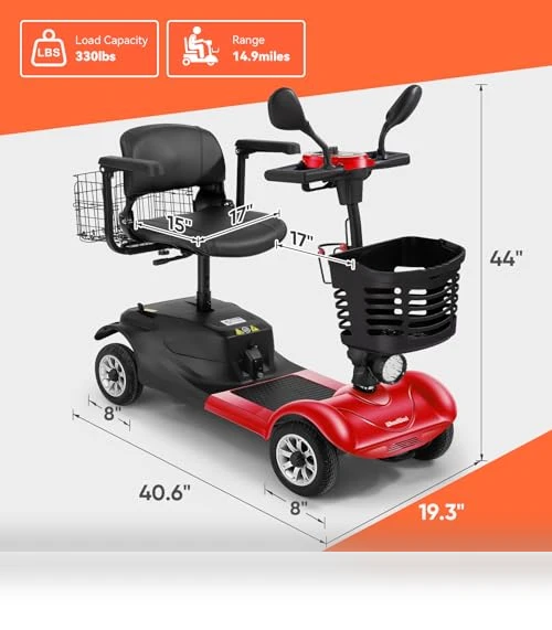 4-Wheel Foldable Mobility Scooter — Push Scooters, WheelWavi