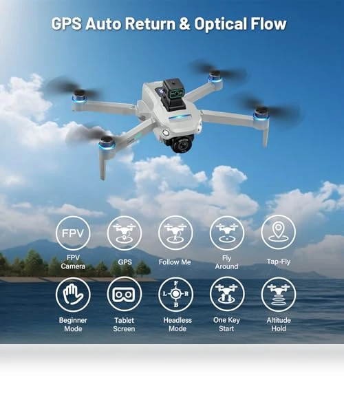4K GPS Drone with LCD Screen — Drones, CANKETEC