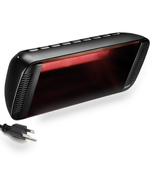 Black Infrared Electric Outdoor Patio Heater — Patio Heaters, Heliosa