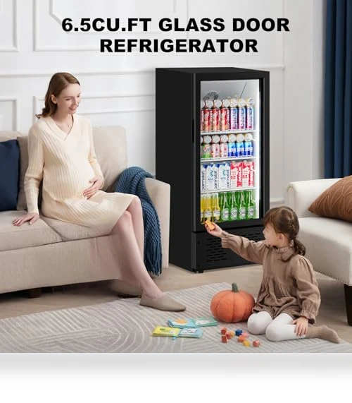 Commercial Beverage Refrigerator and Cooler with Glass Door — Drink Coolers, ECEVT