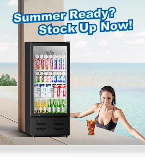 Commercial Beverage Refrigerator and Cooler with Glass Door — Drink Coolers, ECEVT
