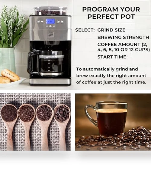 Elite Grind And Brew Coffee Maker — Electric Blade Coffee Grinders, Koolatron