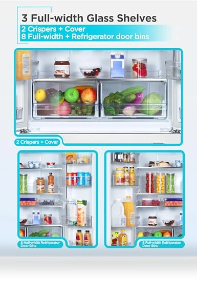 French Door Refrigerator with Built-in Ice Maker — Cooling Solutions, BLACK+DECKER