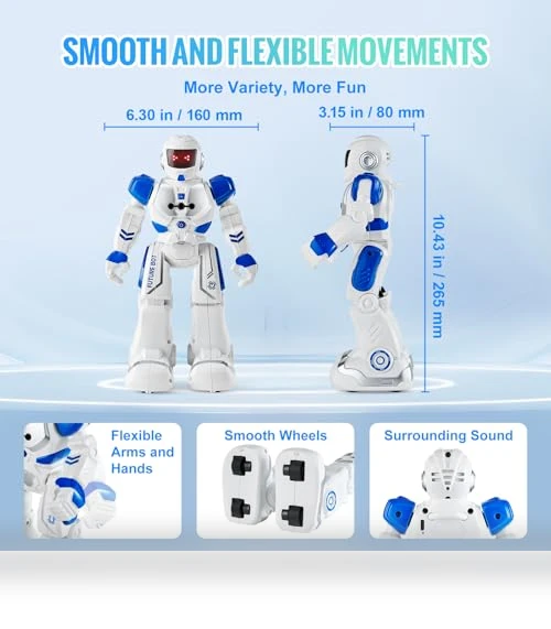 Gesture Sensing Programmable Remote Control Smart Robot — Interactive Figures & Robots, VEVOR