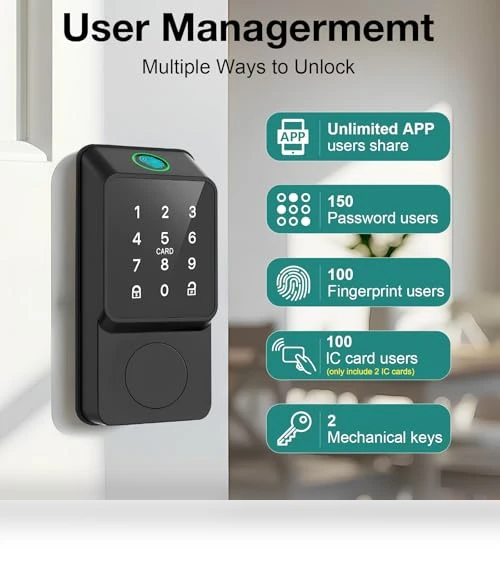 Keyless Entry Smart Door Lock — Biometric Security, Mutak
