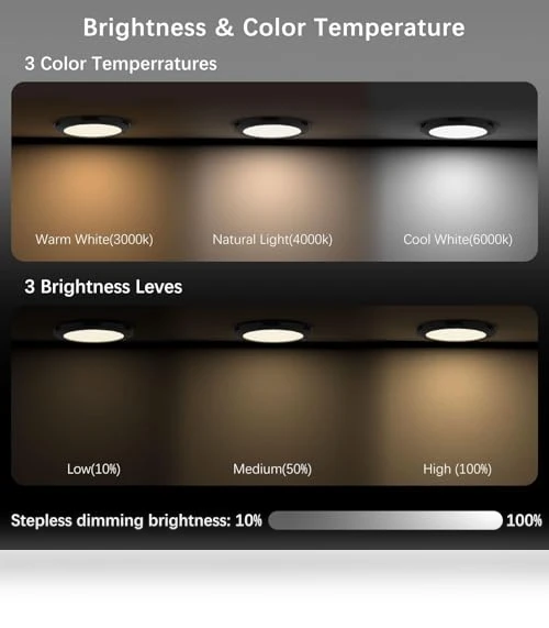 LED Ceiling Light with Motion Sensor — Overhead Lighting