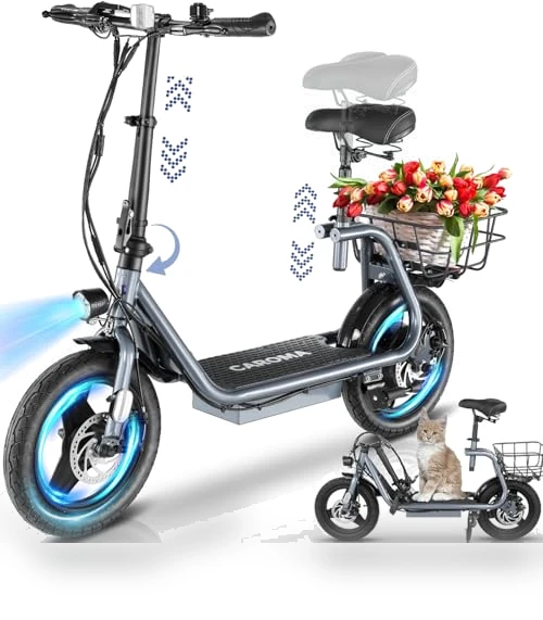 Peak 560W Electric Scooter with Seat — Push Scooters, Caroma