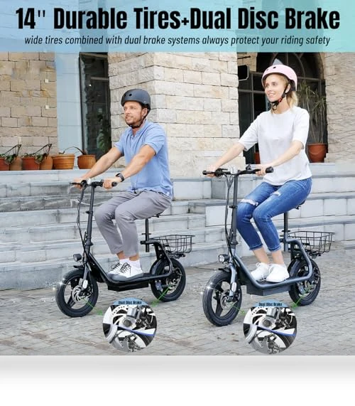 Peak 560W Electric Scooter with Seat — Push Scooters, Caroma