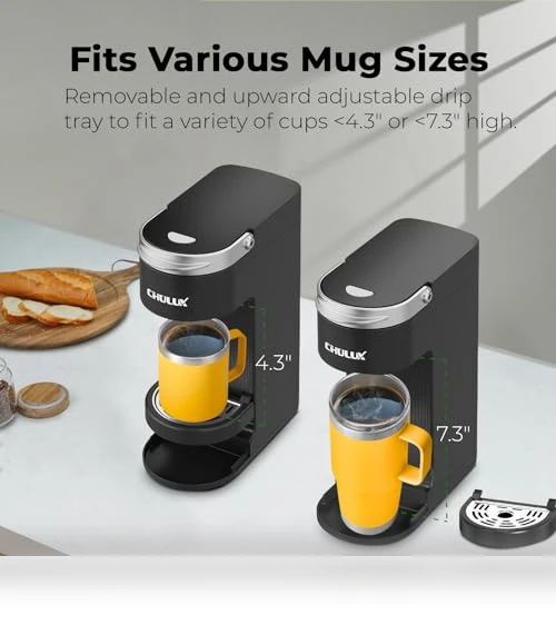 Slim Single Serve Coffee Maker — Brewing Excellence, CHULUX