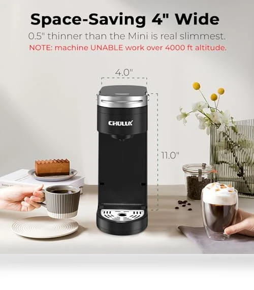 Slim Single Serve Coffee Maker — Brewing Excellence, CHULUX