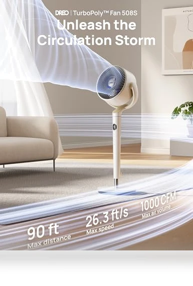 Smart Pedestal Fan with RGB Light — Ceiling Fans, Dreo