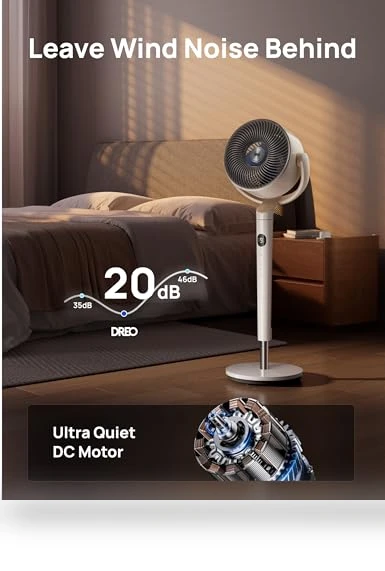 Smart Pedestal Fan with RGB Light — Ceiling Fans, Dreo