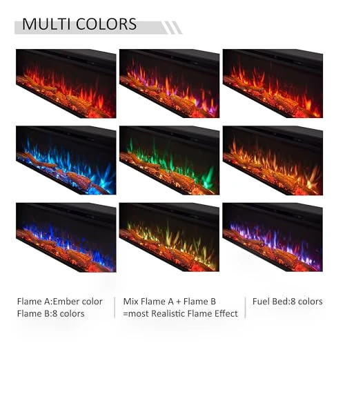 Smart Wall Mount & in Wall Recessed Electric Fireplace Insert — Electric Heating Solutions, LegendFlame