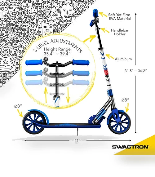 Titan Folding Commuter Kick Scooter — Push Scooters, Swagtron